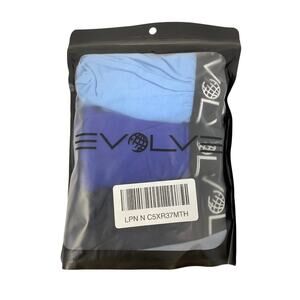 Evolve Men's Medium 3 Pack Cotton Stretch No Show Brief Underwear Comfort K24-19